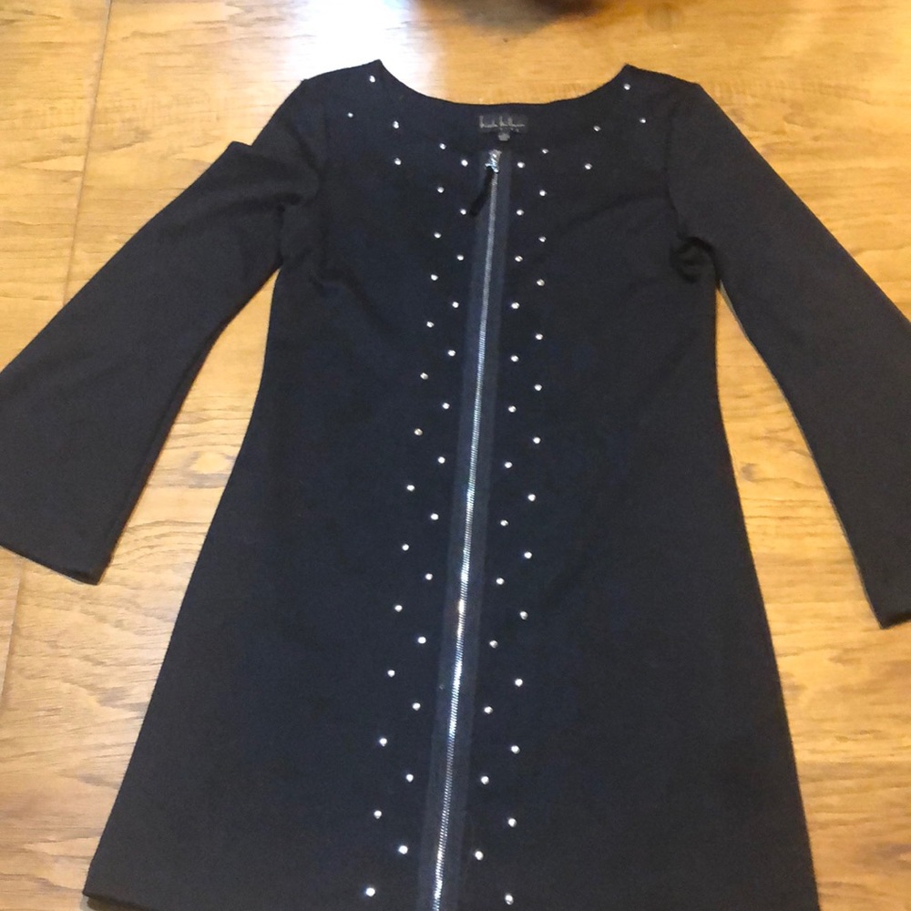 Nicole Miller Kids Black Dress with Rhinestones